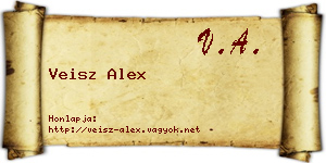Veisz Alex névjegykártya